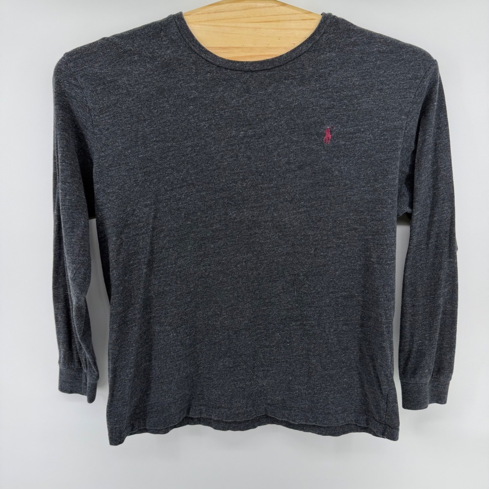 Polo Ralph Lauren Mens Long Sleeve Crew Neck T Shirt Dark Gray Size Large